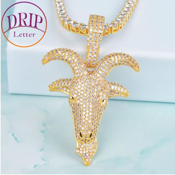 sheep head pendant gold color animal plated zircon necklace for men hip hop rock chain jewelry necklaces, Silver
sheep head pendant gold color animal plated zircon necklace for men hip hop rock chain jewelry necklaces, Silver