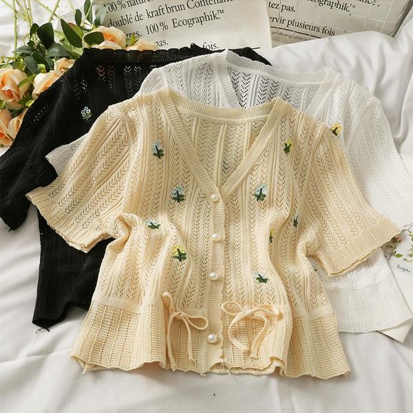 women's blouses & shirts women fashion slim bodycon flowers short sleeve knitted blouse lady sweet casual outdoor girls elegant daily b, White
women's blouses & shirts women fashion slim bodycon flowers short sleeve knitted blouse lady sweet casual outdoor girls elegant daily b, White