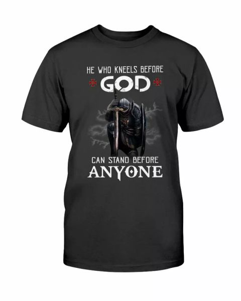 christian knight templar t-shirt warrior of christ crusader tee kneel before god, White;black
christian knight templar t-shirt warrior of christ crusader tee kneel before god, White;black
