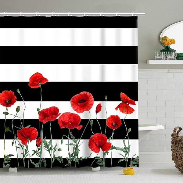 flower fabric shower curtain set with 12 hooks, black and white striped bathroom curtains decorative,
flower fabric shower curtain set with 12 hooks, black and white striped bathroom curtains decorative,