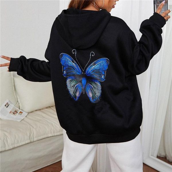 women's hoodies & sweatshirts oversized women casual butterfly print hooded pullover long sleeve loose harajuku sweatshirt jacket with, Black
women's hoodies & sweatshirts oversized women casual butterfly print hooded pullover long sleeve loose harajuku sweatshirt jacket with, Black