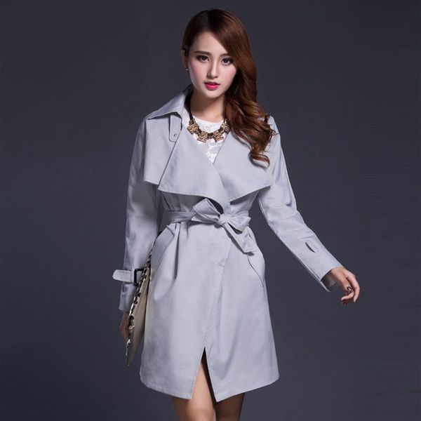 women's trench coats europe and the united states big size autumn winter coat windshield fashion tide collar style, Tan;black
women's trench coats europe and the united states big size autumn winter coat windshield fashion tide collar style, Tan;black