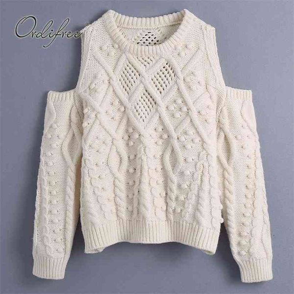 autumn women off shoulder sweater long sleeve streetwear fashion white polka dot female knitted jumper 210513, White;black
autumn women off shoulder sweater long sleeve streetwear fashion white polka dot female knitted jumper 210513, White;black