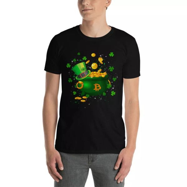 st patrick's day pot of gold st patrick's day bitcoin holder lucky trader shirt, White;black
st patrick's day pot of gold st patrick's day bitcoin holder lucky trader shirt, White;black