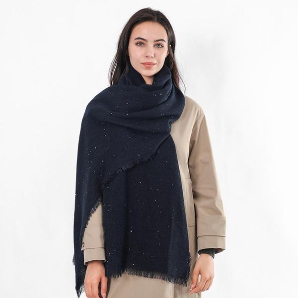 berets thin scarf women 2021 autumn and winter imitation cashmere shawl blue star sequin pure color, Blue;gray
berets thin scarf women 2021 autumn and winter imitation cashmere shawl blue star sequin pure color, Blue;gray