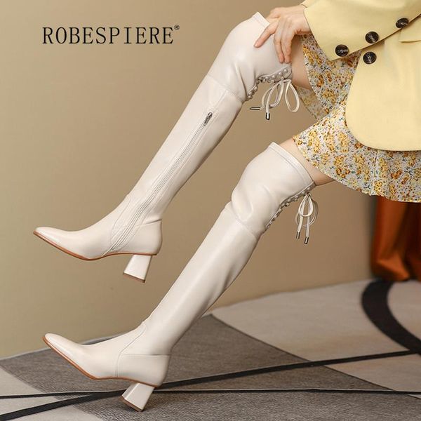 boots robespiere-2021 autumn and winter elastic thick heel side zipper over the knee cross lace women's shoes-b256, Black
boots robespiere-2021 autumn and winter elastic thick heel side zipper over the knee cross lace women's shoes-b256, Black