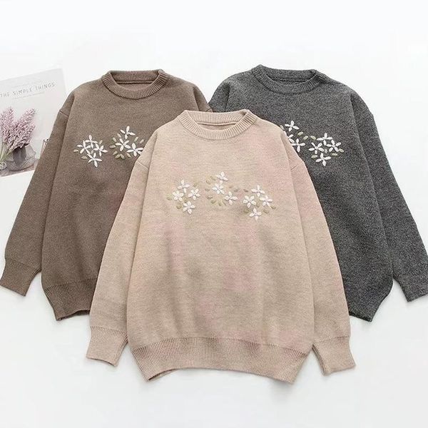 women's sweaters autumn winter floral embroidery pullovers women clothing casual sweet o-neck long sleeved female sweater mori girl z12, White;black
women's sweaters autumn winter floral embroidery pullovers women clothing casual sweet o-neck long sleeved female sweater mori girl z12, White;black