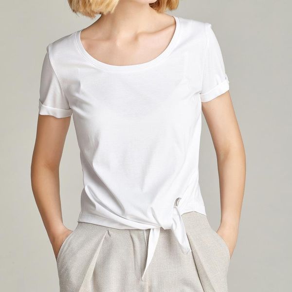 women's t-shirt the 80 silk cotton summer short loose simple , big round collar pure white
women's t-shirt the 80 silk cotton summer short loose simple , big round collar pure white