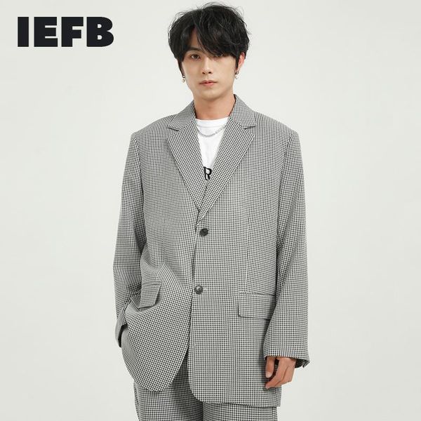 men's suits & blazers iefb clothing 2021 spring grey plaid suit coat vintage korean trendy blazer for male casual loose jackets 9y64320, White;black
men's suits & blazers iefb clothing 2021 spring grey plaid suit coat vintage korean trendy blazer for male casual loose jackets 9y64320, White;black