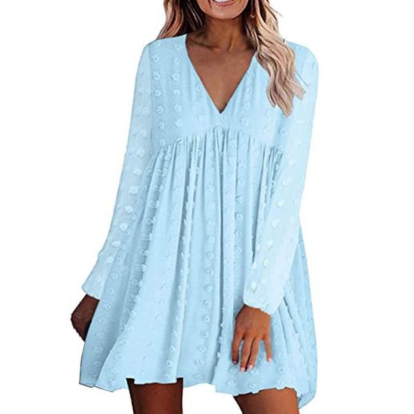 casual dresses women's lace sleeve mini dress streetwear solid color long v-neck loose pullovers vestido, Black;gray
casual dresses women's lace sleeve mini dress streetwear solid color long v-neck loose pullovers vestido, Black;gray