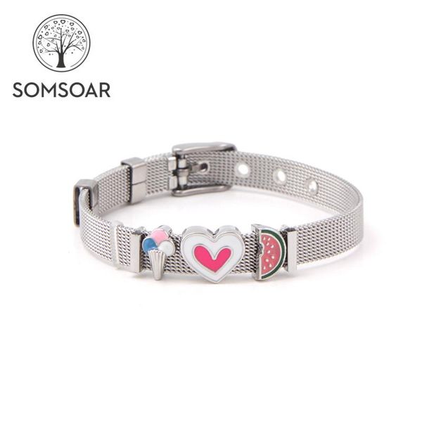 charm bracelets drop somsoar jewelry 8mm width 2021 summer design slide charms mesh bracelet set child toddler kids, Golden;silver
charm bracelets drop somsoar jewelry 8mm width 2021 summer design slide charms mesh bracelet set child toddler kids, Golden;silver