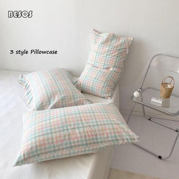 pillow case simple color stripe check pure cotton ruffle pillowcase dormitory el family
pillow case simple color stripe check pure cotton ruffle pillowcase dormitory el family