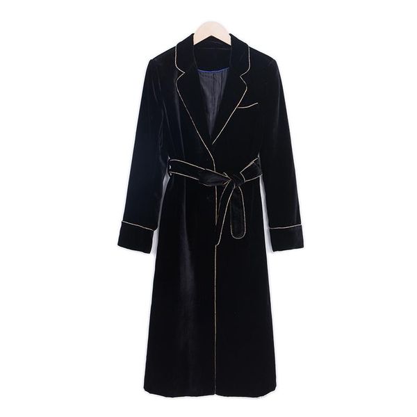 women's trench coats velvet overcoat for women 2021 autumn and winter design fashion sample mid-length coat, Tan;black
women's trench coats velvet overcoat for women 2021 autumn and winter design fashion sample mid-length coat, Tan;black