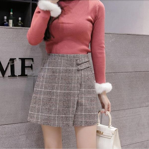 skirts 2021 fashion women autumn winter plaid skirt female high waist woolen vintage houndstooth sk239, Black
skirts 2021 fashion women autumn winter plaid skirt female high waist woolen vintage houndstooth sk239, Black