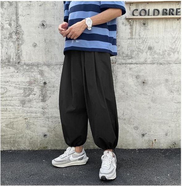 men's pants spring men elastic waist casual harem pant loose sweatpants traditional chinese trousers pantalons homme, Black
men's pants spring men elastic waist casual harem pant loose sweatpants traditional chinese trousers pantalons homme, Black