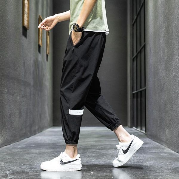 summer pants men's ice silk capris casual slim korean 9-point trend versatile leggings thin, Black
summer pants men's ice silk capris casual slim korean 9-point trend versatile leggings thin, Black