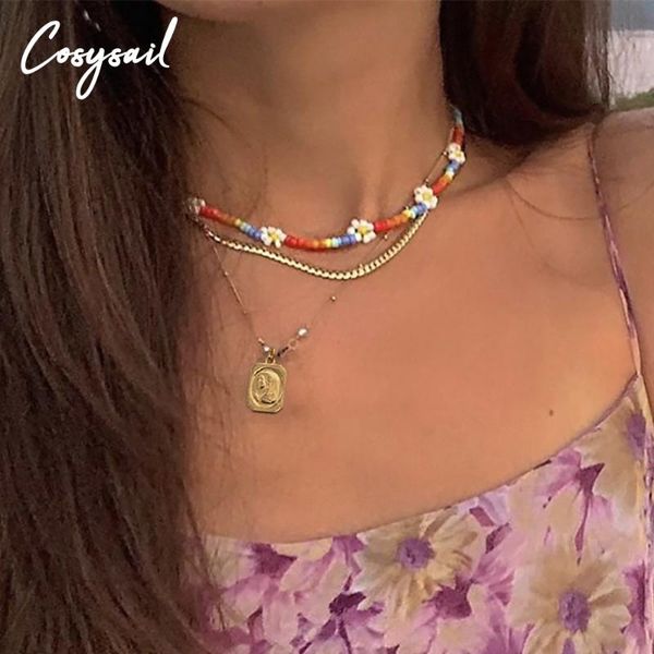 cosysail 2pcs/set bohemian daisy flowers beaded choker necklace set for female retro portrait pendant jewelry gift chains, Silver
cosysail 2pcs/set bohemian daisy flowers beaded choker necklace set for female retro portrait pendant jewelry gift chains, Silver