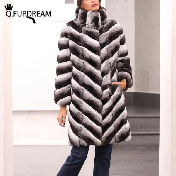 women's fur & faux q.furdream 2021 stand collar real rex chinchilla color luxurious winter warm whole skin thick outerwe, Black
women's fur & faux q.furdream 2021 stand collar real rex chinchilla color luxurious winter warm whole skin thick outerwe, Black