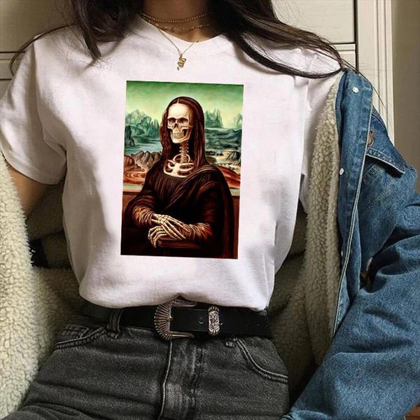 clothing clothes graphic skull womens t shirt painting funny trend 90s print halloween lady tees female, White
clothing clothes graphic skull womens t shirt painting funny trend 90s print halloween lady tees female, White