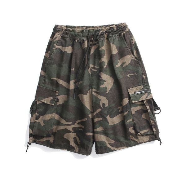 fashionable shorts multi pocket camouflage tooling men's brand elastic waist capris summer trend loose sports pants, White;black
fashionable shorts multi pocket camouflage tooling men's brand elastic waist capris summer trend loose sports pants, White;black
