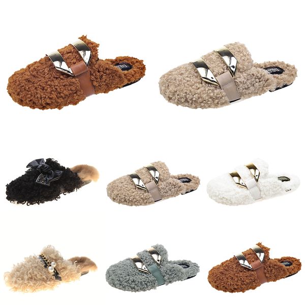 ale autumn winter womens slippers metal chain all inclusive wool slipper for women triple black white outer wear plus big szie muller half d
ale autumn winter womens slippers metal chain all inclusive wool slipper for women triple black white outer wear plus big szie muller half d