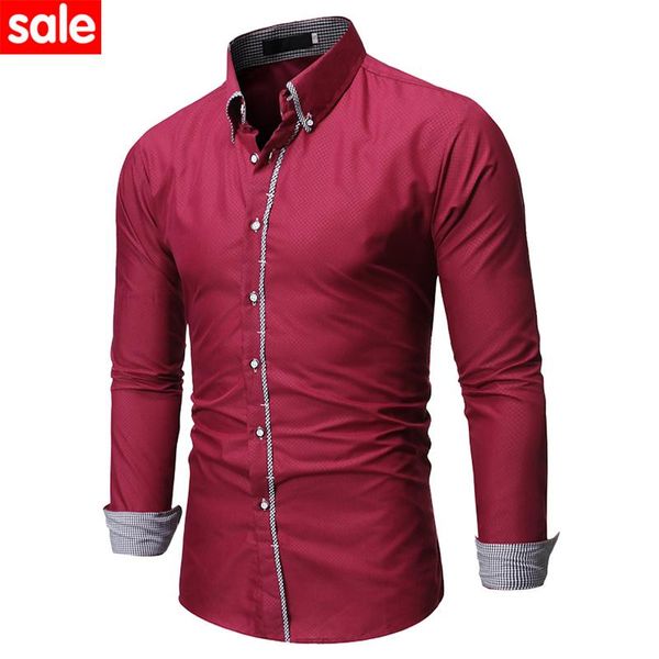 men's casual shirts classic fit mens korean fashion long sleeve button up male blouse, White;black
men's casual shirts classic fit mens korean fashion long sleeve button up male blouse, White;black