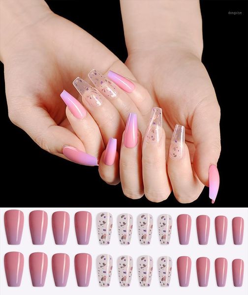 24pcs portuguese lavender long ballet fake nails glitter powder design press on nail tip tools/full tips female manicure1, Red;gold
24pcs portuguese lavender long ballet fake nails glitter powder design press on nail tip tools/full tips female manicure1, Red;gold
