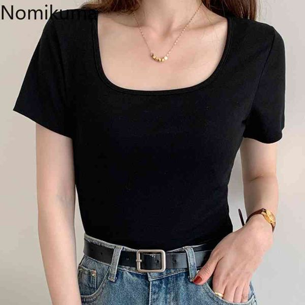 nomikuma slim thin women t shirts short sleeve korean solid graphic tee summer new causal tshirt mujer camisetas 210427, White
nomikuma slim thin women t shirts short sleeve korean solid graphic tee summer new causal tshirt mujer camisetas 210427, White