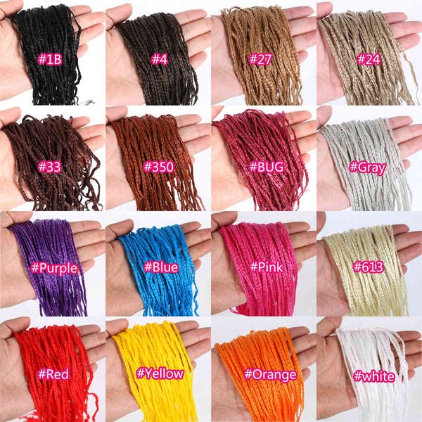 chemical fiber dirty wig thin three strand straight hair monochrome zizi box braid, Black
chemical fiber dirty wig thin three strand straight hair monochrome zizi box braid, Black