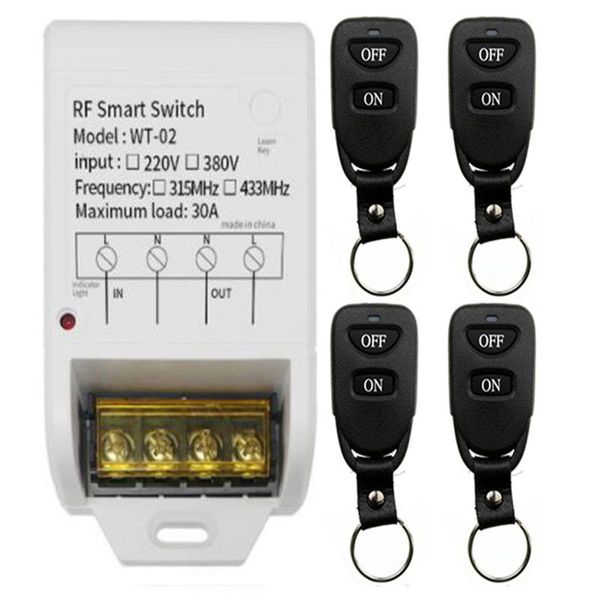 smart home control universal wireless remote ac 220v 380v 30a rf relay and transmitter garage gate/light/fan/water pump/motor
smart home control universal wireless remote ac 220v 380v 30a rf relay and transmitter garage gate/light/fan/water pump/motor