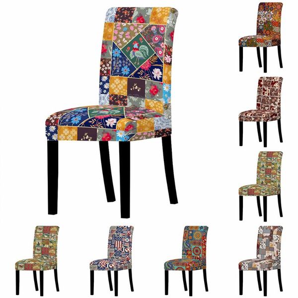 ethnic style chair cover stretch elastic covers removable and washable for banquet el dining room office