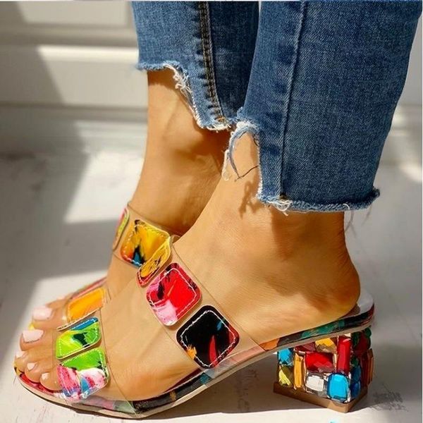 slippers ladies summer thick heel color matching high sandals outdoor mid-heel rhinestone non-slip beach, Black
slippers ladies summer thick heel color matching high sandals outdoor mid-heel rhinestone non-slip beach, Black