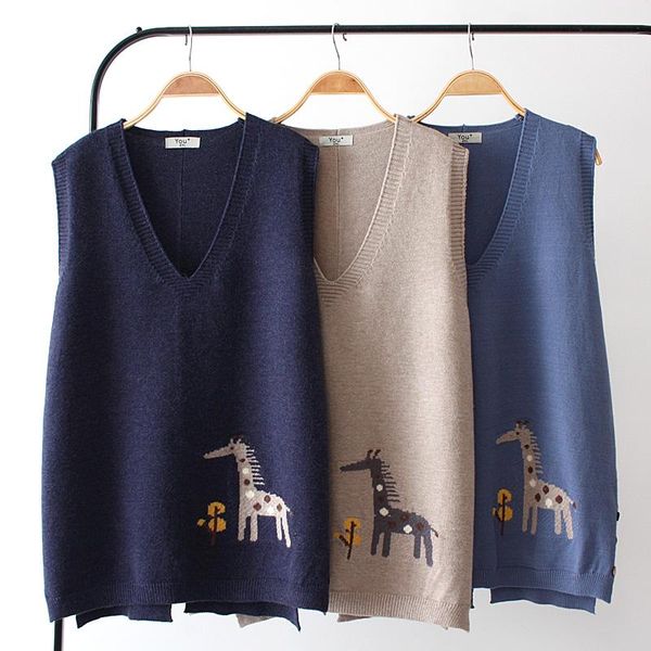 women's vests woman sleeveless knitted sweater vest 2021 spring female pullover plus size korean cartoon picture fashion, Black;white
women's vests woman sleeveless knitted sweater vest 2021 spring female pullover plus size korean cartoon picture fashion, Black;white