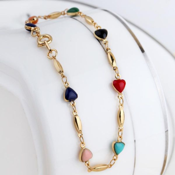 charm bracelets bracelet stylish colorful heart shape beads micro-inlay wrapped zircon hand chain for lady girls (golden), Golden;silver
charm bracelets bracelet stylish colorful heart shape beads micro-inlay wrapped zircon hand chain for lady girls (golden), Golden;silver