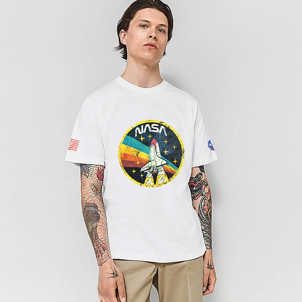 men's fashion brand hip hop casual t shirt ins trendy space astronaut men and women couples 100% cotton short sleeve basic t-shirt, White;black
men's fashion brand hip hop casual t shirt ins trendy space astronaut men and women couples 100% cotton short sleeve basic t-shirt, White;black