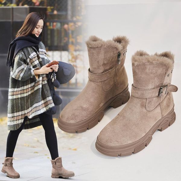 boots thicken fur leather women winter 2021 mid-tube short plus velvet platform casual women's shoe, Black
boots thicken fur leather women winter 2021 mid-tube short plus velvet platform casual women's shoe, Black