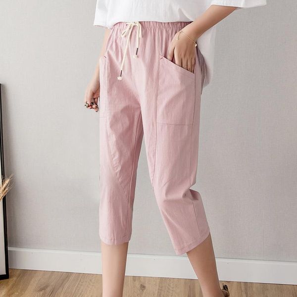 women's pants & capris cotton linen calf-length women spring summer large size solid color harem elastic waist casual woman's trou, Black;white
women's pants & capris cotton linen calf-length women spring summer large size solid color harem elastic waist casual woman's trou, Black;white