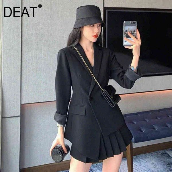 half-body black blazer skirt two pieces suit notched neck long sleeve loose women fashion spring summer gx1052 210421, White
half-body black blazer skirt two pieces suit notched neck long sleeve loose women fashion spring summer gx1052 210421, White