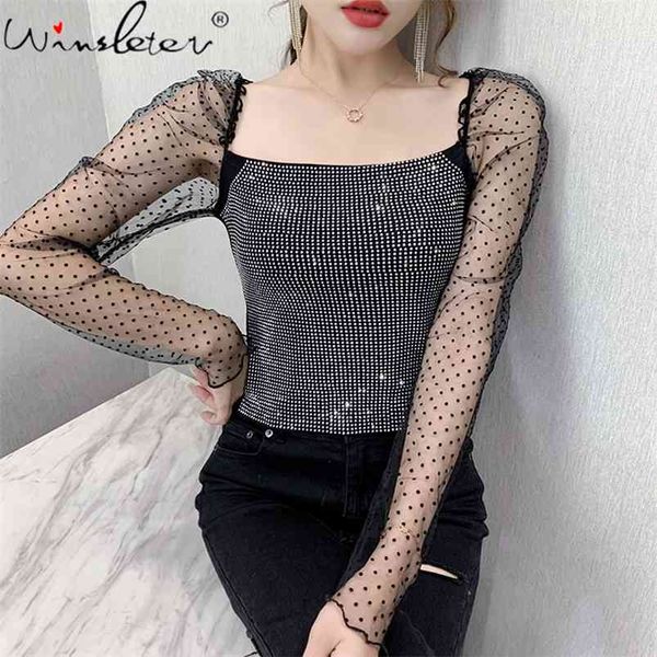korean clothes t-shirt girl chic shiny diamonds long sleeve patchwork dot mesh cotton women bottoming shirt tees t11314a 210421, White
korean clothes t-shirt girl chic shiny diamonds long sleeve patchwork dot mesh cotton women bottoming shirt tees t11314a 210421, White
