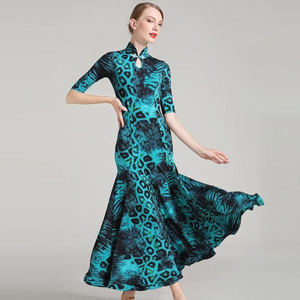 stage wear chiese style cheongsam blue red leopard ballroom skirts woman competition standard dance dresses flamenco waltz dress, Black;red
stage wear chiese style cheongsam blue red leopard ballroom skirts woman competition standard dance dresses flamenco waltz dress, Black;red