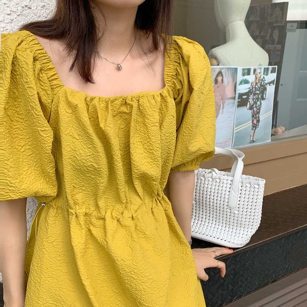 mozuleva quality three-dimensional texture fabric drape draw string high waist hubble-bubble sleeve dress 210706, Black;gray
mozuleva quality three-dimensional texture fabric drape draw string high waist hubble-bubble sleeve dress 210706, Black;gray