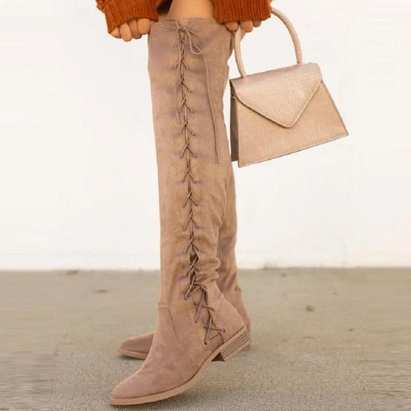 boots autumn winter women thigh high lace up low heels platform ladies shoes cross strap female vintage over the knee long, Black
boots autumn winter women thigh high lace up low heels platform ladies shoes cross strap female vintage over the knee long, Black