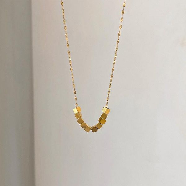 chains temperament net red small square pendant women's necklace gold non-fading clavicle chain light luxury sweater, Silver
chains temperament net red small square pendant women's necklace gold non-fading clavicle chain light luxury sweater, Silver