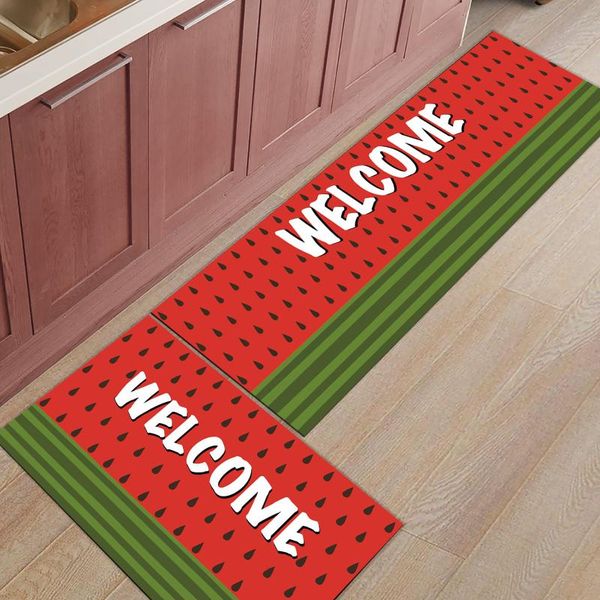 summer watermelon stripes long kitchen mat home entrance doormat anti-slip bathroom rug floor decoration carpets
summer watermelon stripes long kitchen mat home entrance doormat anti-slip bathroom rug floor decoration carpets