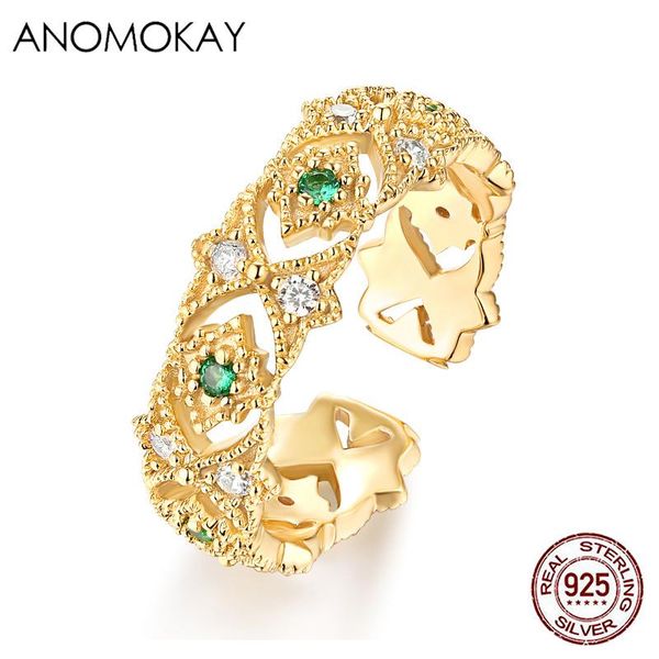 cluster rings anomokay classic gold color hollow lace flower for women lovers mom fashion gift 100% sterling 925 silver with cz, Golden;silver
cluster rings anomokay classic gold color hollow lace flower for women lovers mom fashion gift 100% sterling 925 silver with cz, Golden;silver