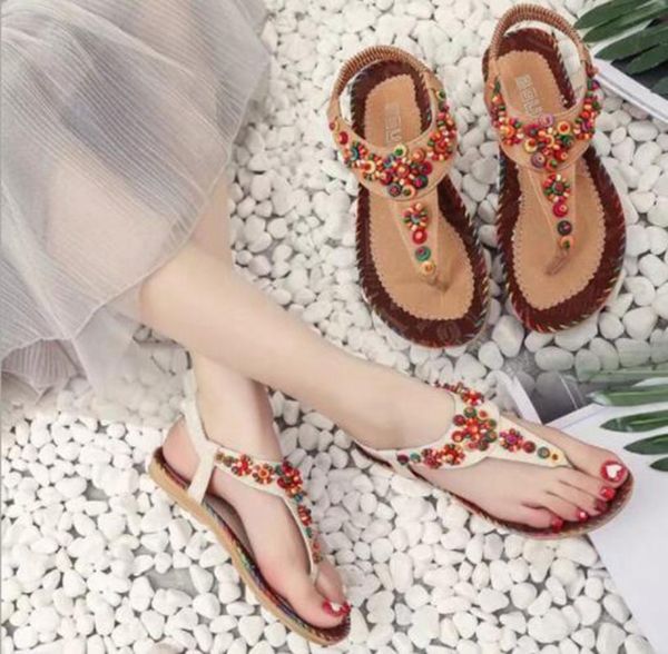 beaded large size sandals women's toe national wind flat classic beach slip wearable lightweight, Black
beaded large size sandals women's toe national wind flat classic beach slip wearable lightweight, Black