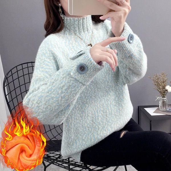 women's sweaters plus velvet thicken knitted turtleneck sweater women loose autumn winter faux mink pullover pull femme hiver c6797, White;black
women's sweaters plus velvet thicken knitted turtleneck sweater women loose autumn winter faux mink pullover pull femme hiver c6797, White;black