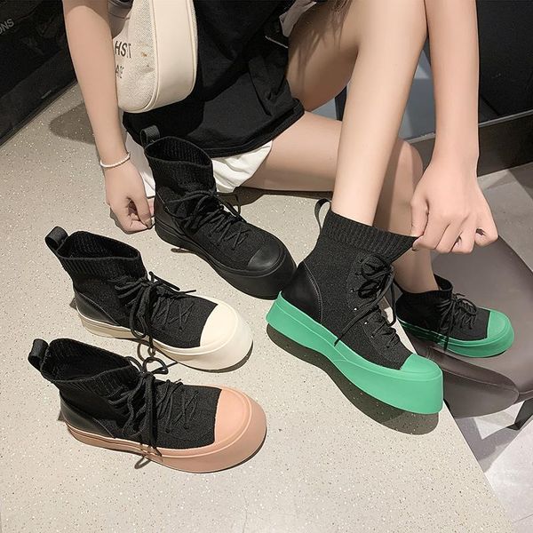 boots 2021 women lace up stretch knitted sock autumn gothic platform shoes fashion comfortable black chunky ankle
boots 2021 women lace up stretch knitted sock autumn gothic platform shoes fashion comfortable black chunky ankle