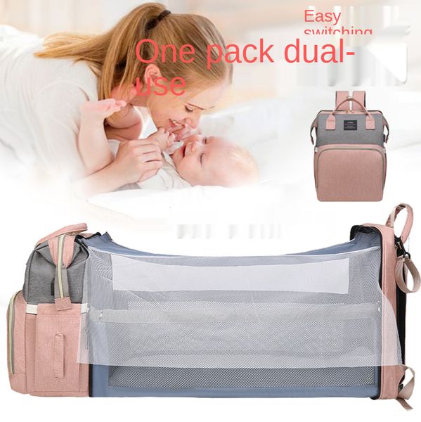 folding crib mommy bun bed shoulder mother bag lightweight baby backpack mom bags 
folding crib mommy bun bed shoulder mother bag lightweight baby backpack mom bags