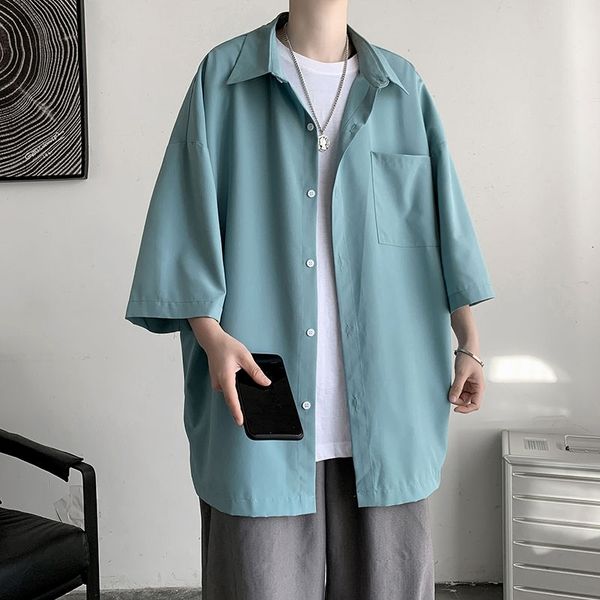 men's casual shirts summer short-sleeved fashion multicolor pocket men streetwear korean loose dress mens -3xl 2lc9, White;black
men's casual shirts summer short-sleeved fashion multicolor pocket men streetwear korean loose dress mens -3xl 2lc9, White;black